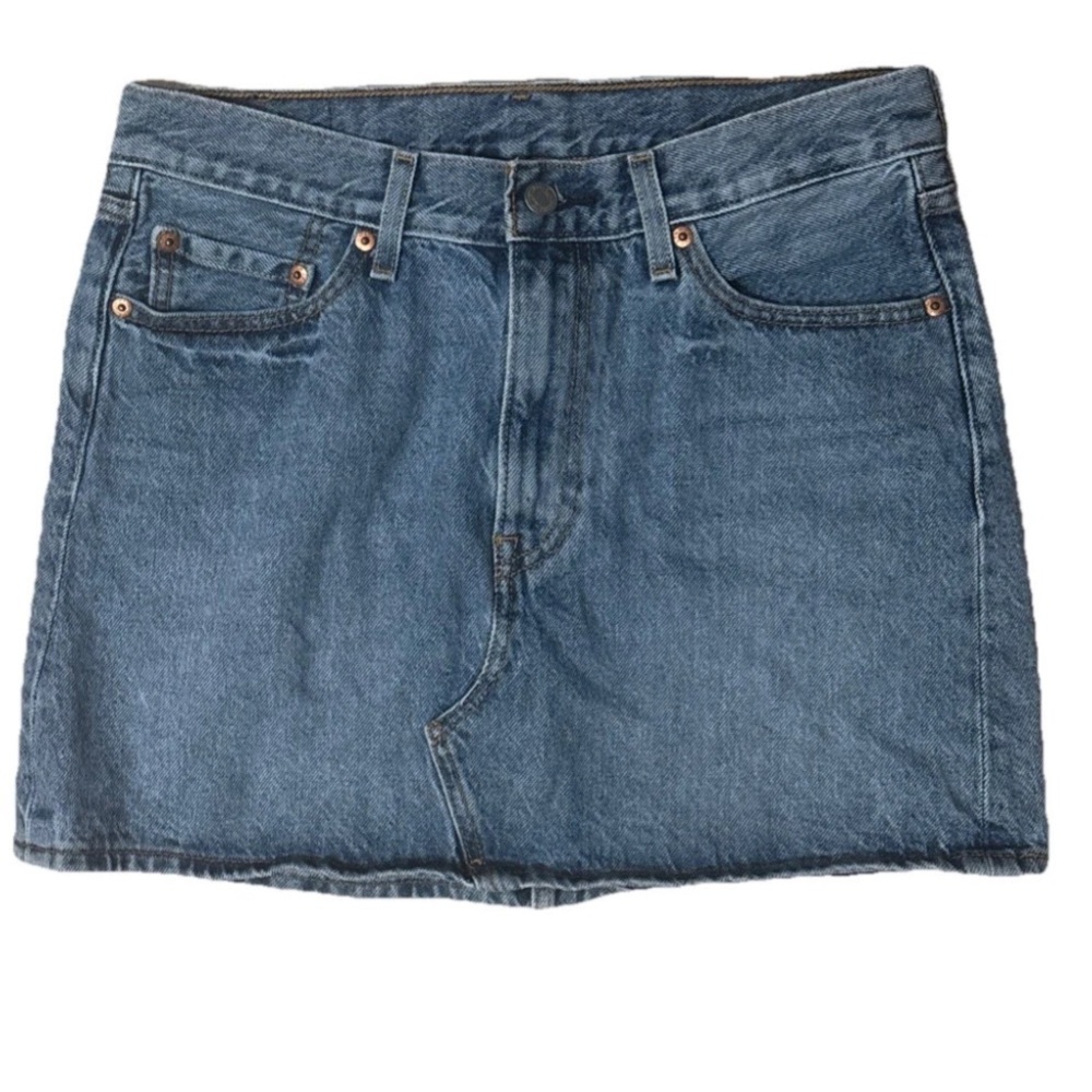 Levi's Women's Denim Mini Skirt Size 28 Blue Casual Jean Skirt